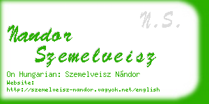 nandor szemelveisz business card