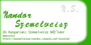 nandor szemelveisz business card